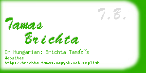 tamas brichta business card